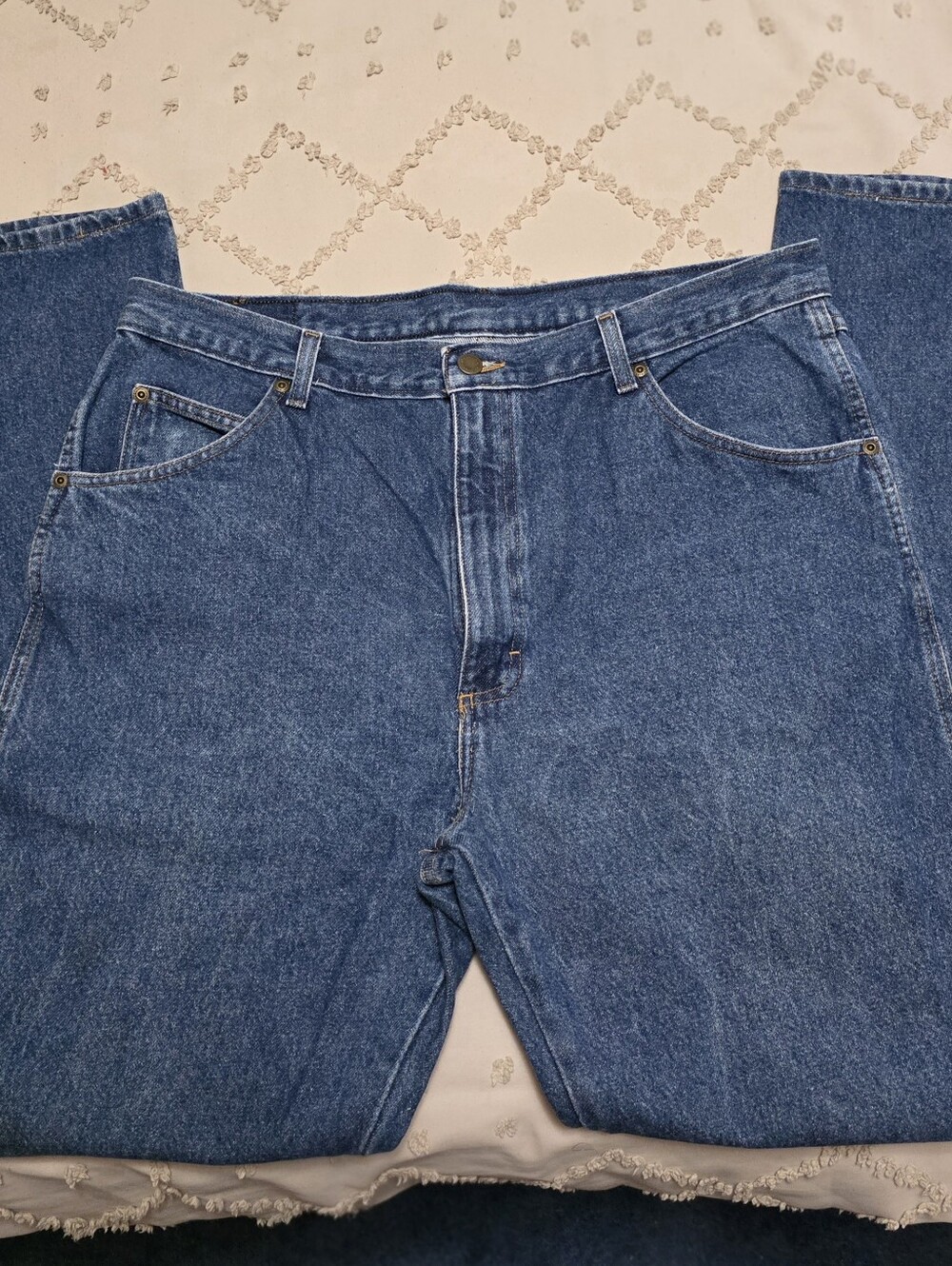 Mens 38x32 Wrangler Denim Jeans - Picture 4 of 6
